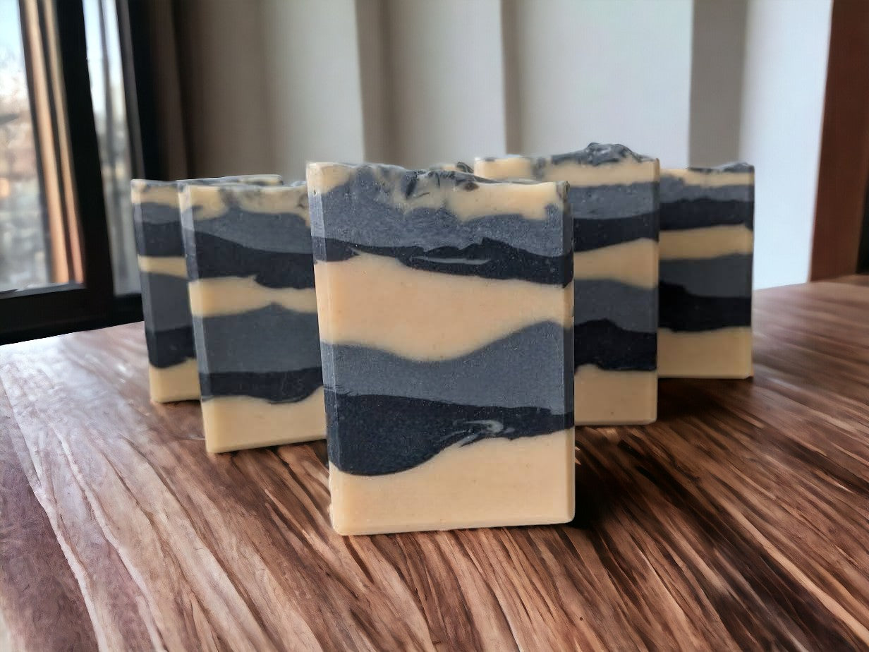 Experience the cozy comfort of a mountain cabin on a crisp day with this bar soap featuring a flannel* fragrance inspired bythe BBW® fragrance of the same name. Lovingly crafted with layers of blue and cream that add to the rustic ambiance, turning every shower into a rustic getaway.  This is a must do.  It'll kick up your personal care and sensory game!!