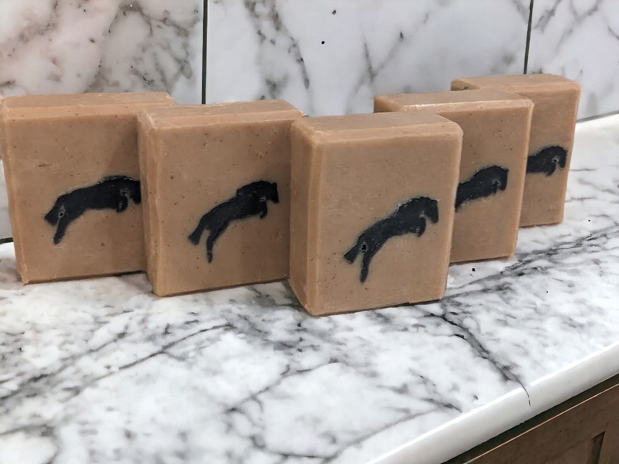 Jumpin' Black Jack - Soap with Horses - Coconut Milk, Colloidal Oats and Kaolin Clay Bar Soap