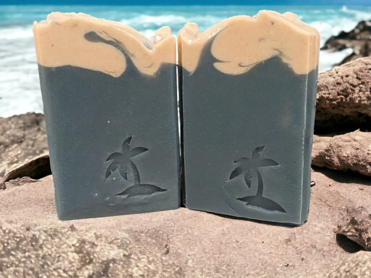 Lovingly handcrafted cold processed bar soap with ocean blue base and white 'surf' top with a sparkly top. Called Sea Breeze because it's scented with a fresh and invigorating scent that has hints of ozonic ocean tide beating against a rocky shoreline. This soap will transport you to a seaside paradise every time you use it.  Perfect gift for the beach lover in your life.