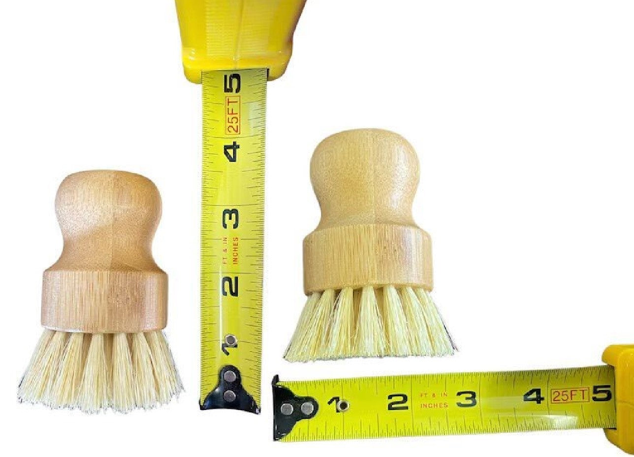 Long lasting, eco-friendly sisal kitchen scrubbers with bamboo handle