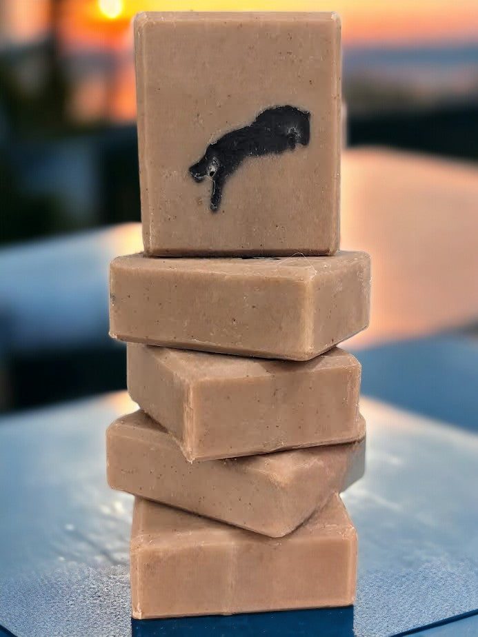 Jumpin' Black Jack - Soap with Horses - Coconut Milk, Colloidal Oats and Kaolin Clay Bar Soap